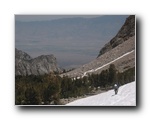 2005-07-03 Williamson (14) Rich on snow patch look down into Owen's Valley